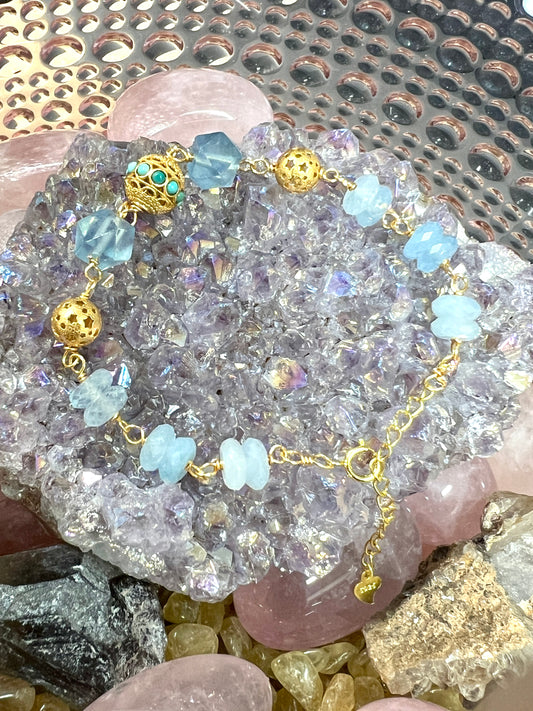Desert Dream Women's Bracelet - Aquamarine and Turquoise