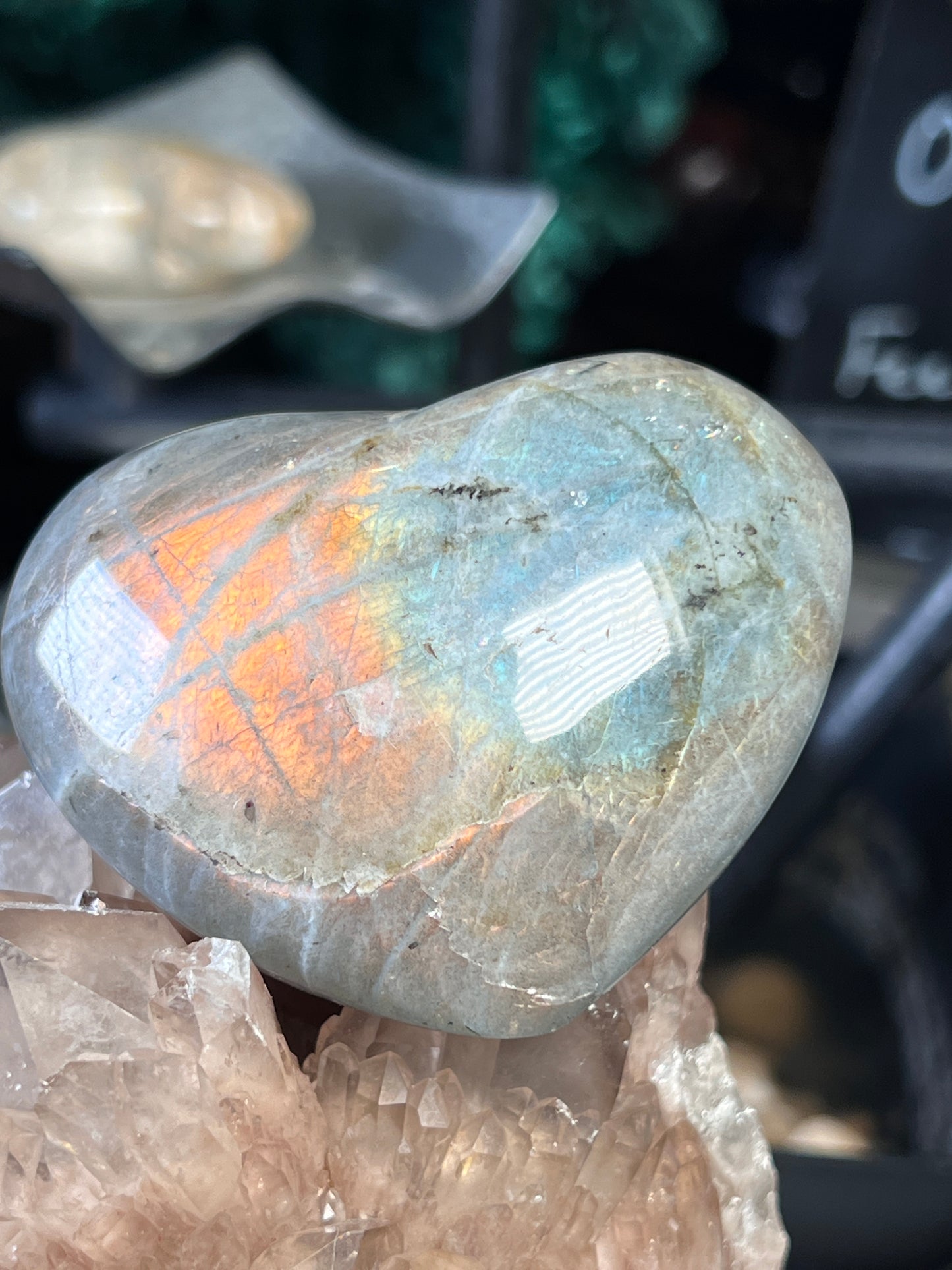 Crystal Heart Carvings