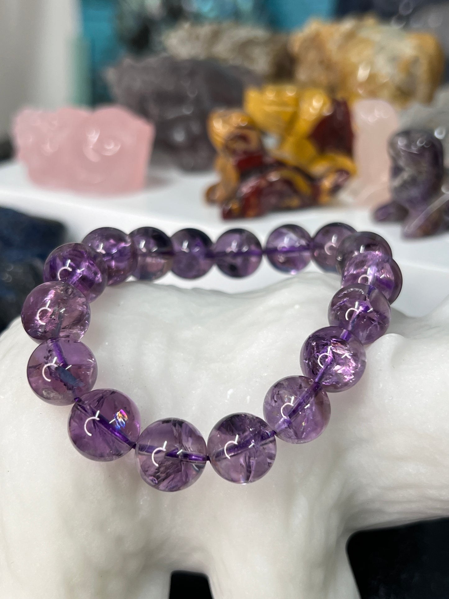 Crackled Amethyst Bracelets