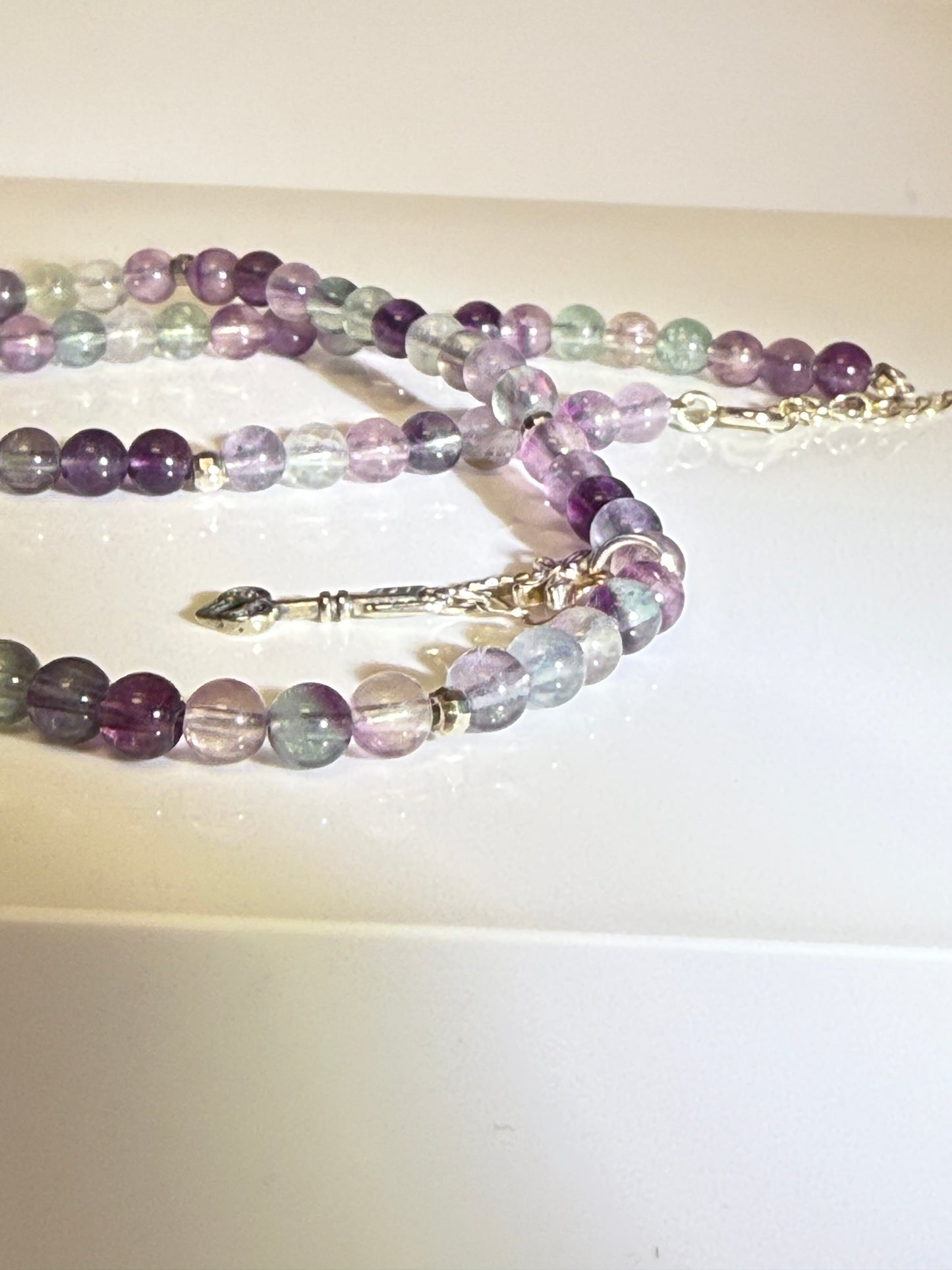 Precision Flight: Fluorite Dragonfly Necklace