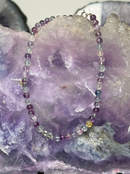 Precision Flight: Fluorite Dragonfly Anklet