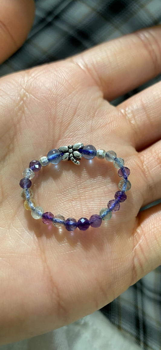 Precision Flight: Fluorite Dragonfly Stretch Ring