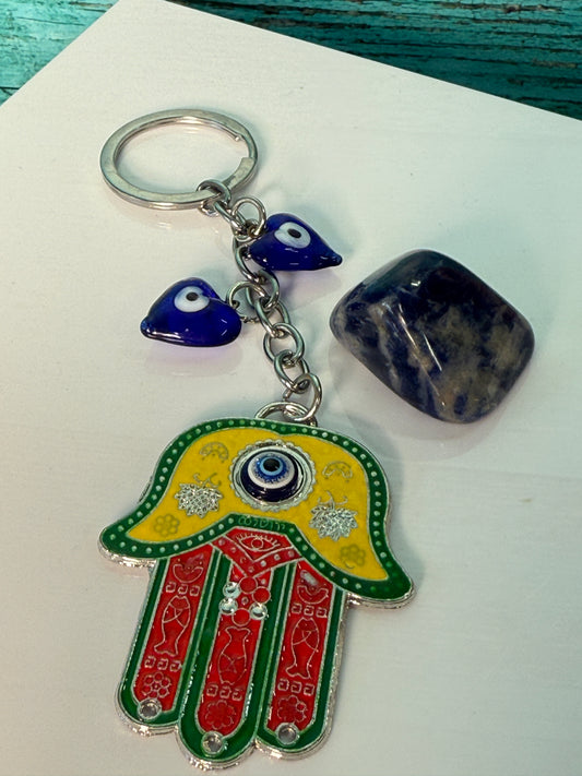 Gift Set: Keychain + Sodalite Tumble