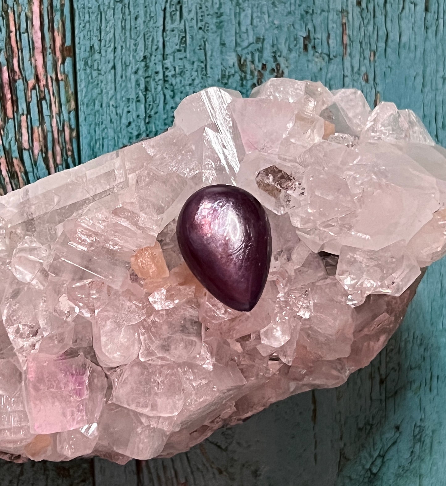 Gem Lepidolite Teardrop Cabochon