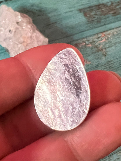Gem Lepidolite Teardrop Cabochon