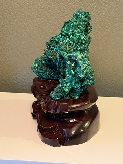 Fibrous Velvet Malachite Specimen