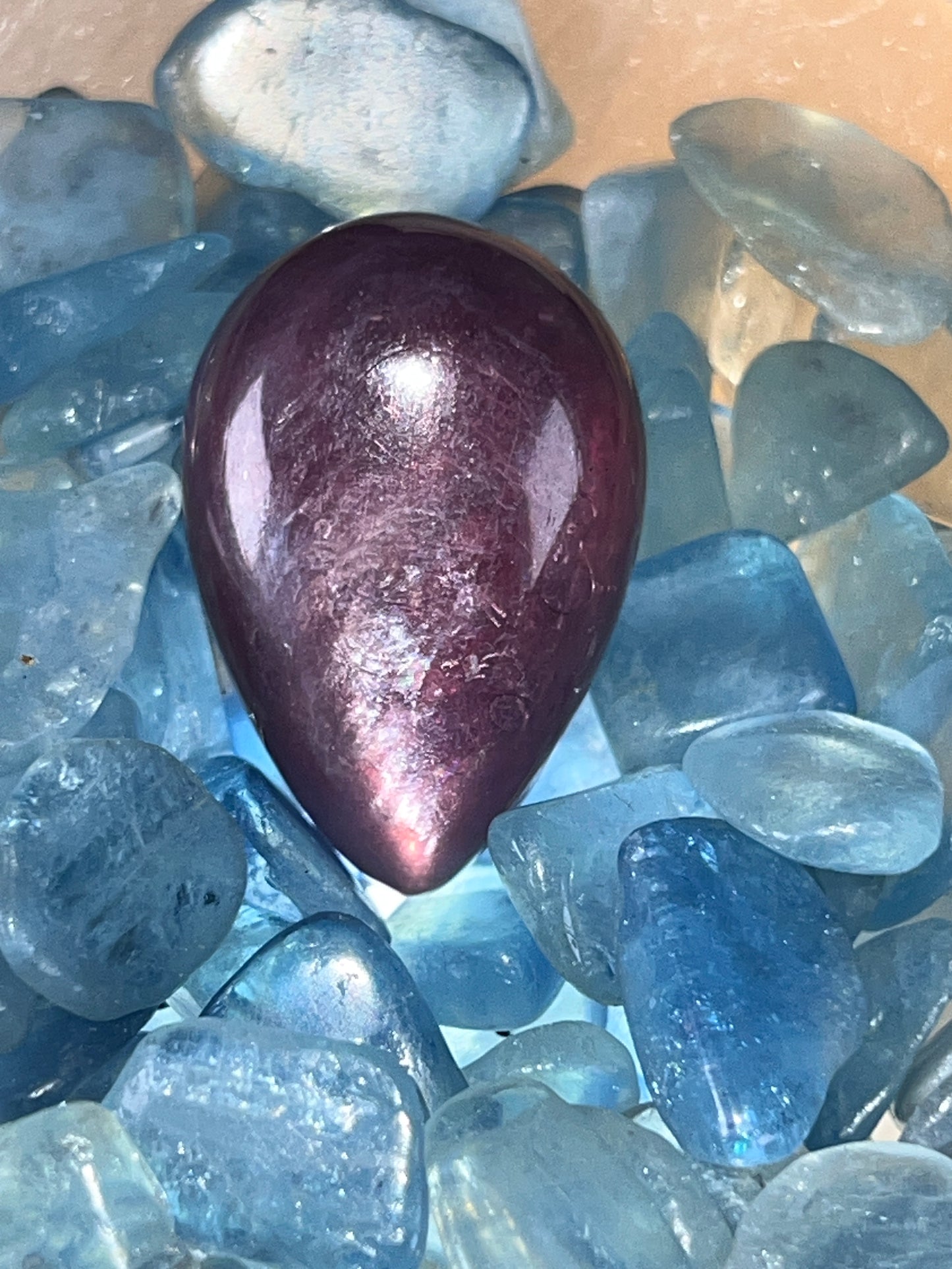 Gem Lepidolite Teardrop Cabochon