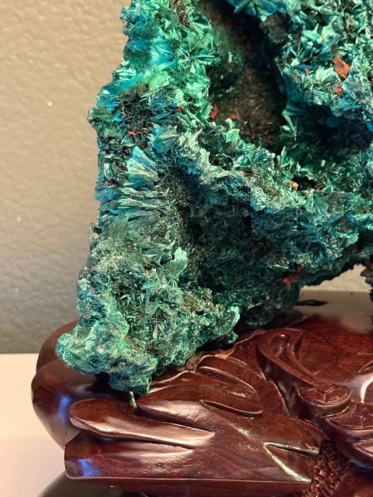 Fibrous Velvet Malachite Specimen
