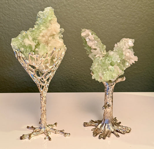 Terminated Green Crystalline Apophyllite Specimens