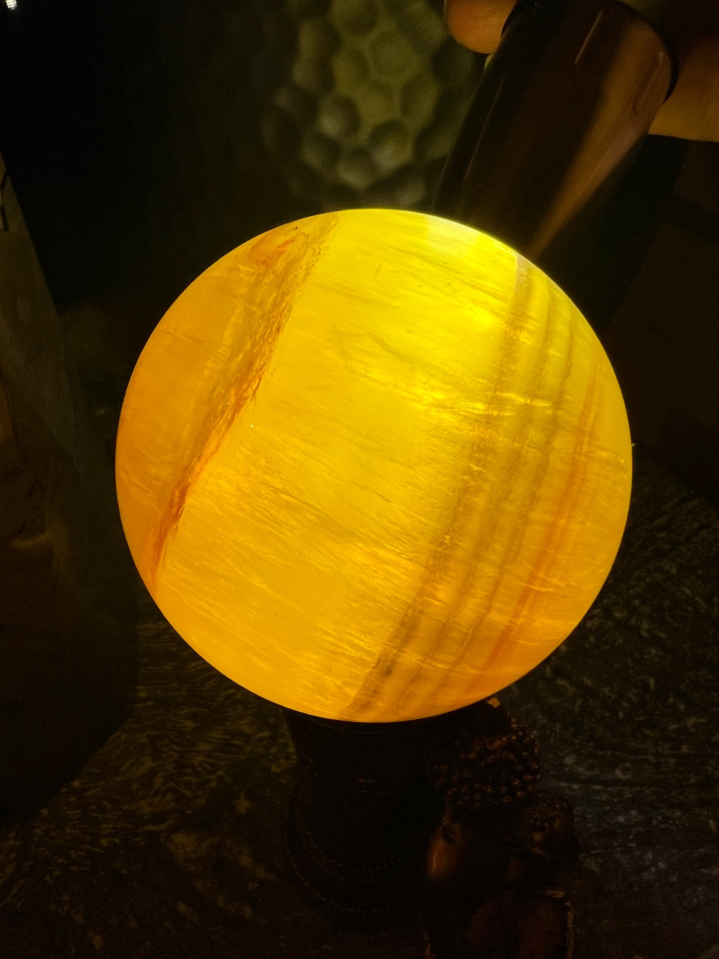 Yellow Fluorite Sphere