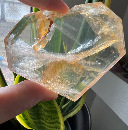 golden healer quartz heart