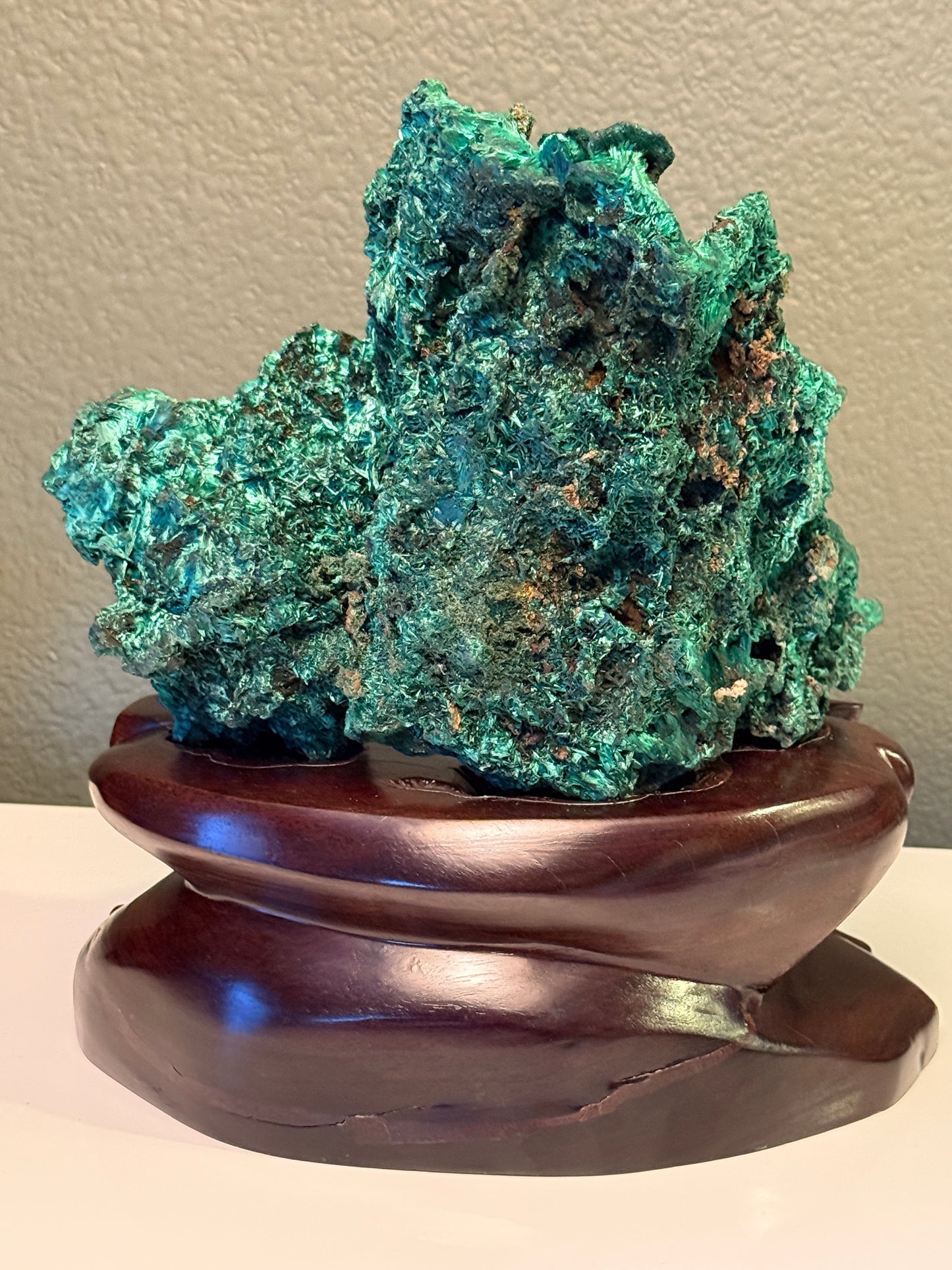 Fibrous Velvet Malachite Specimen