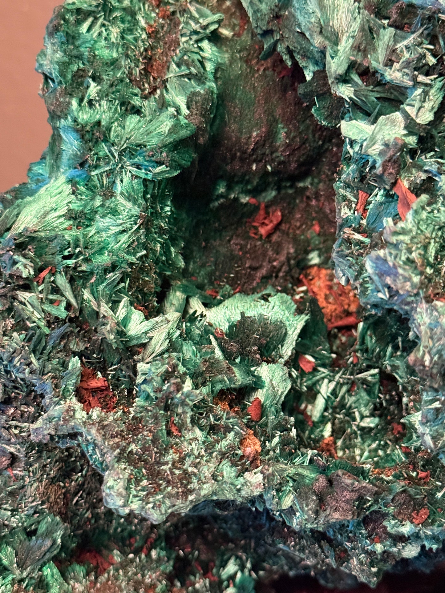 Fibrous Velvet Malachite Specimen