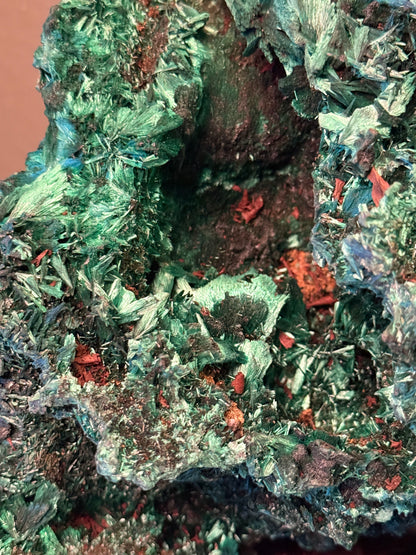 Fibrous Velvet Malachite Specimen