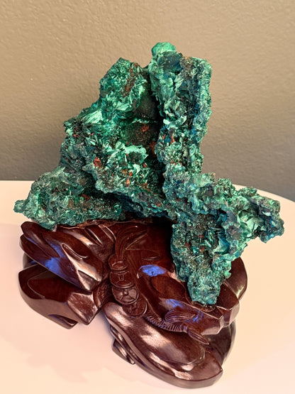 Fibrous Velvet Malachite Specimen