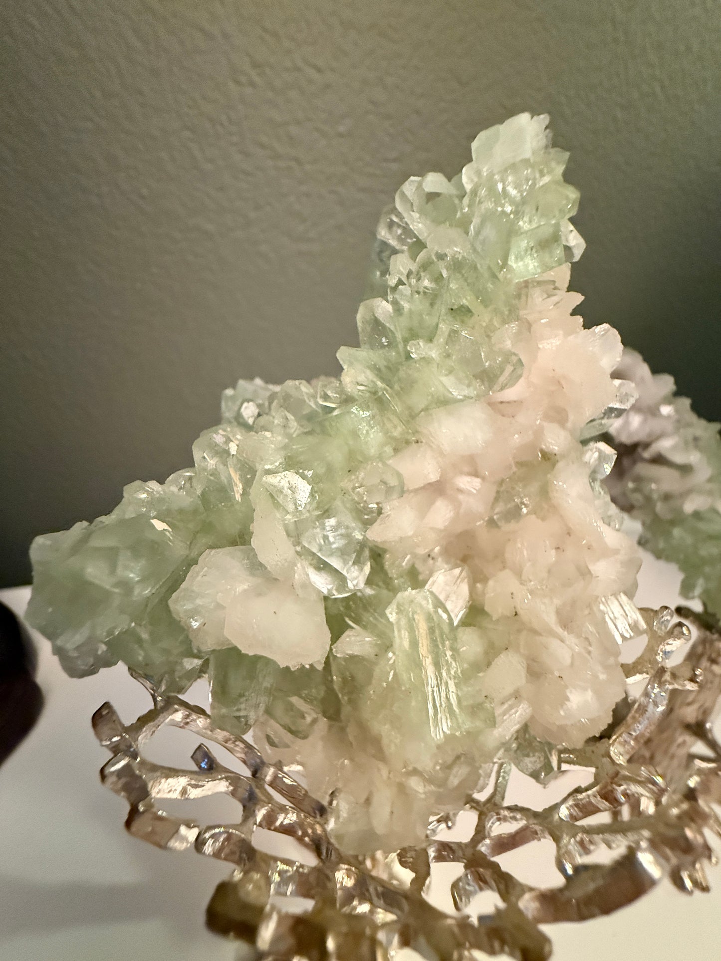 Terminated Green Crystalline Apophyllite Specimens