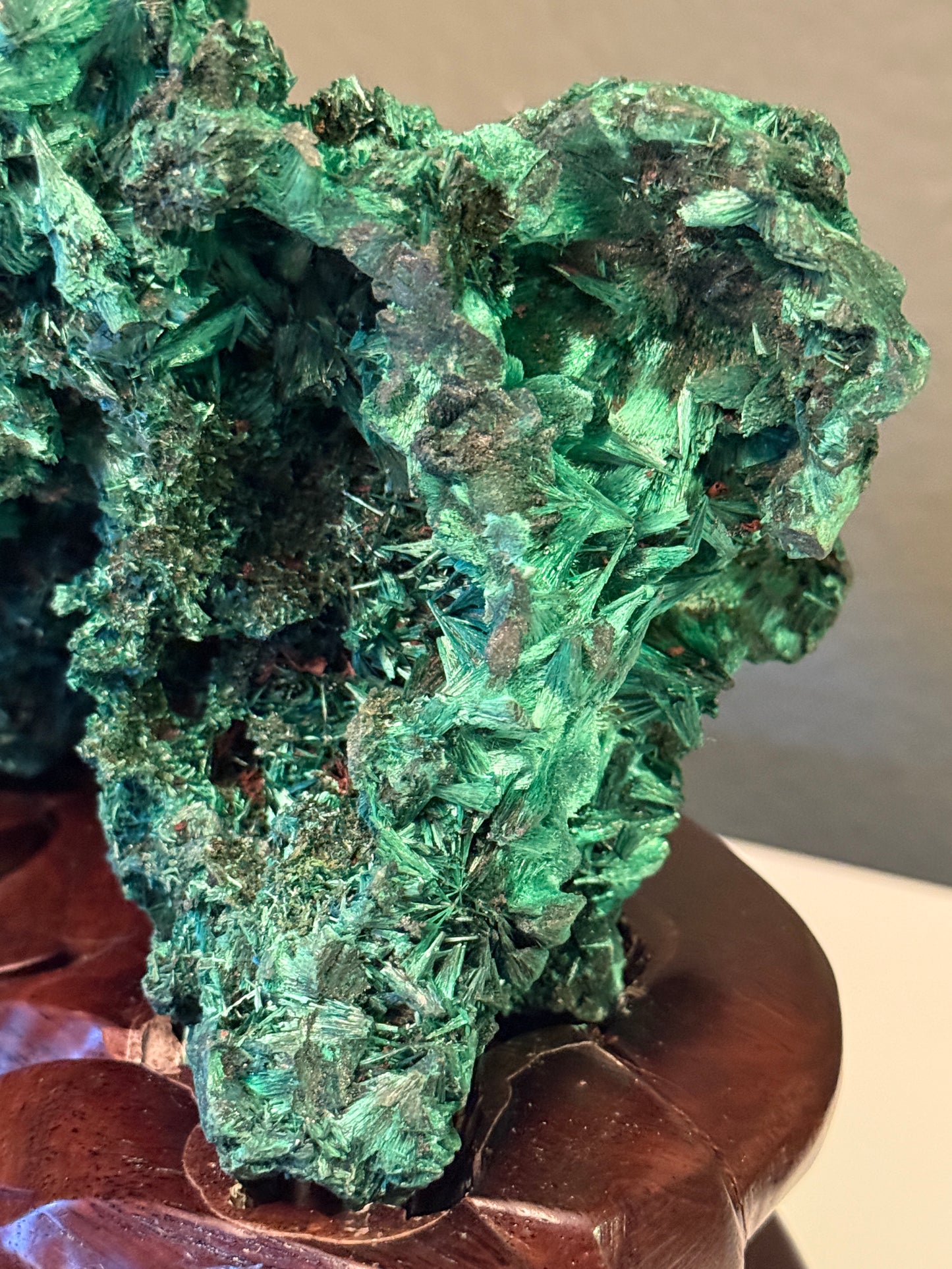 Fibrous Velvet Malachite Specimen