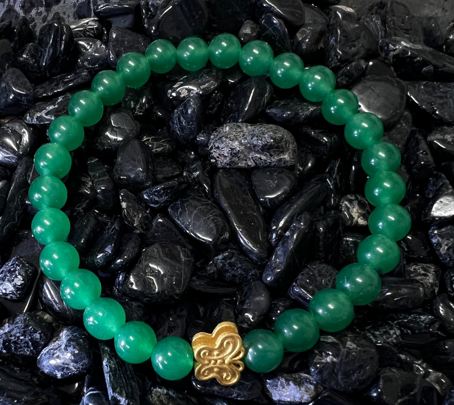 The Butterfly - Green Aventurine Bracelet