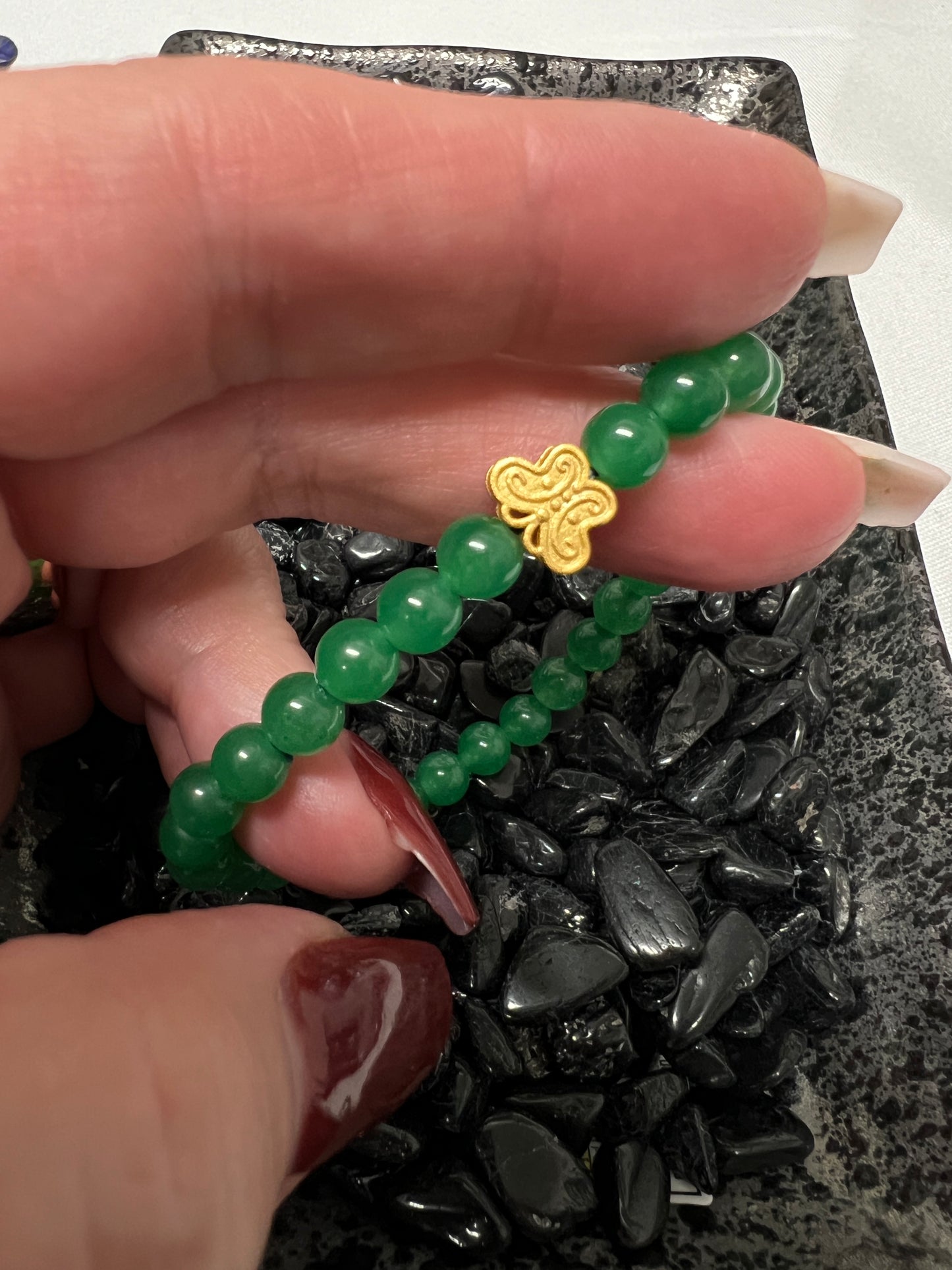 The Butterfly - Green Aventurine Bracelet