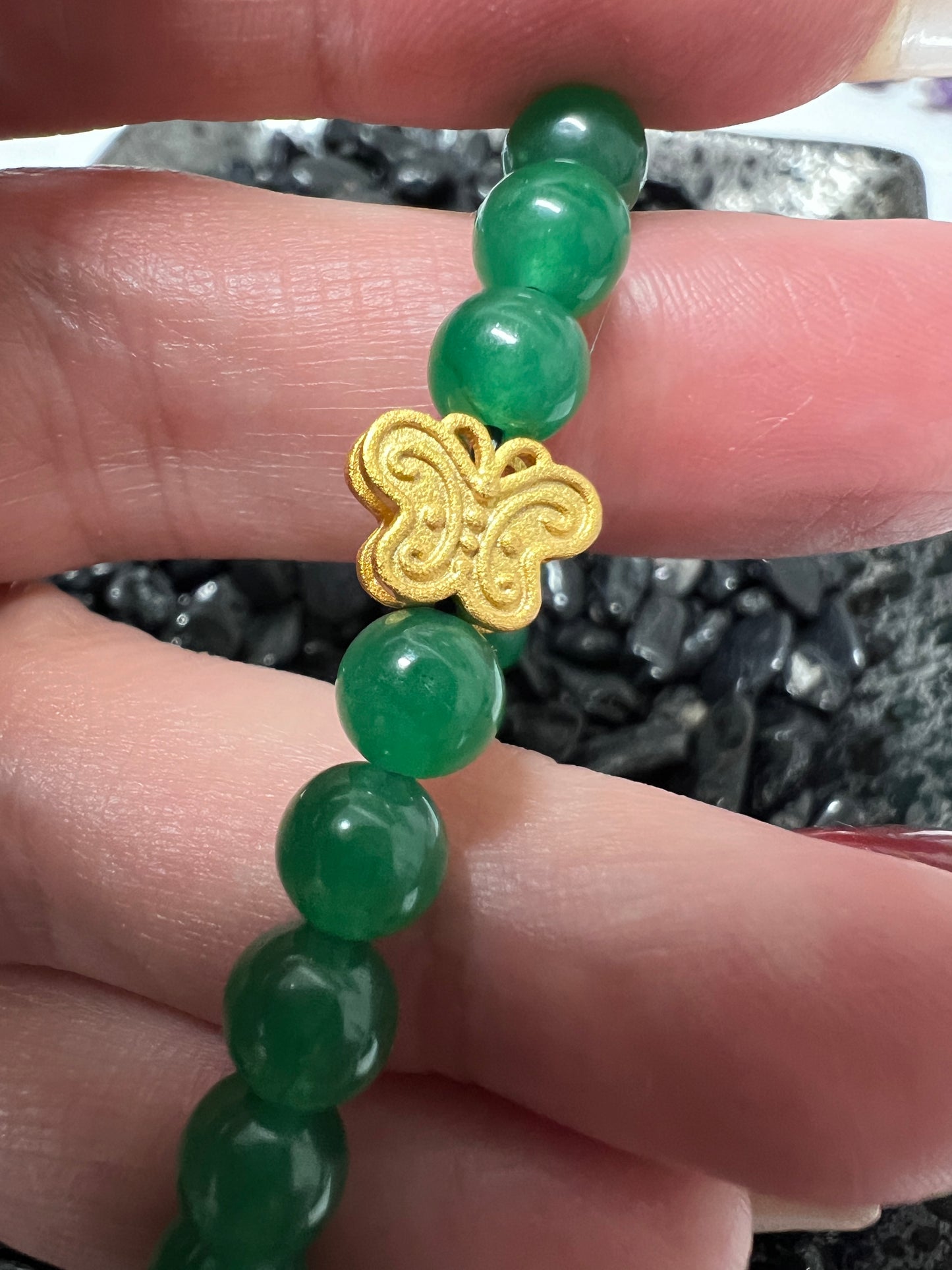 The Butterfly - Green Aventurine Bracelet