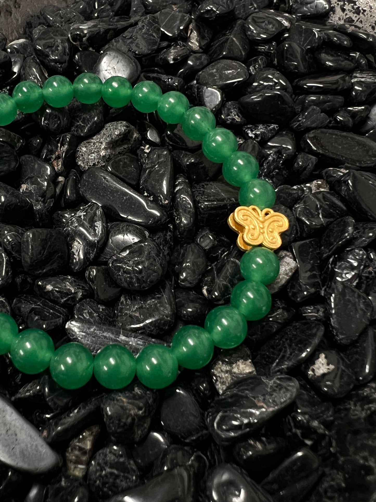 The Butterfly - Green Aventurine Bracelet