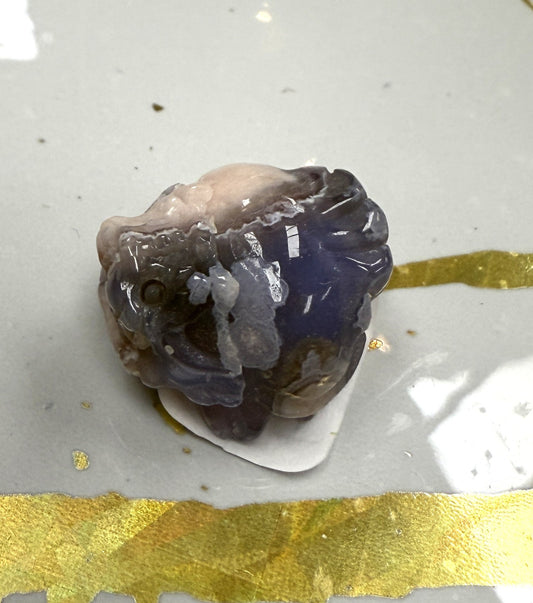 Blue Flower Agate Dragon Turtles