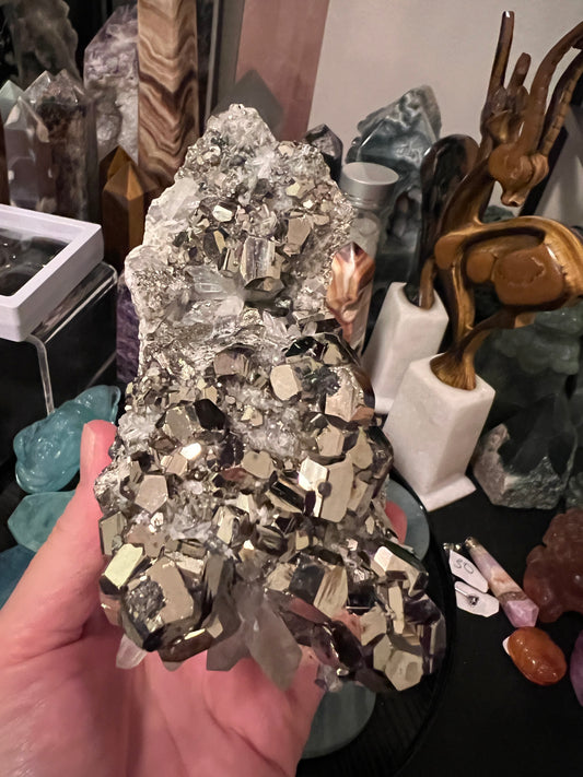 Indonesian Quartz and Chalcopyrite Specimens