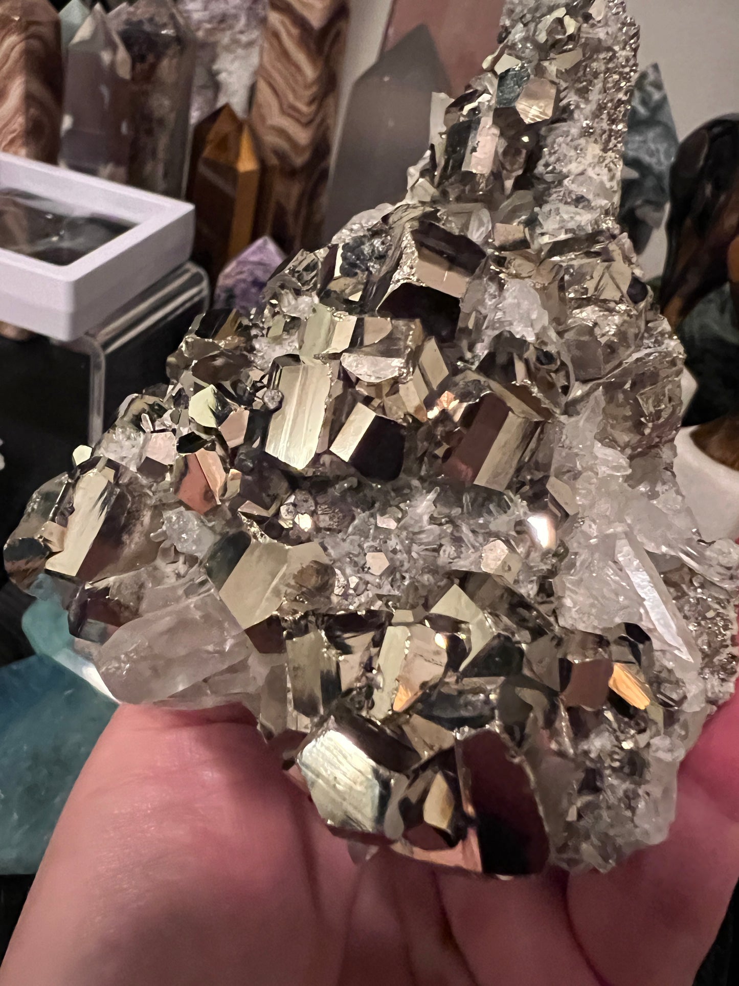 Indonesian Quartz and Chalcopyrite Specimens