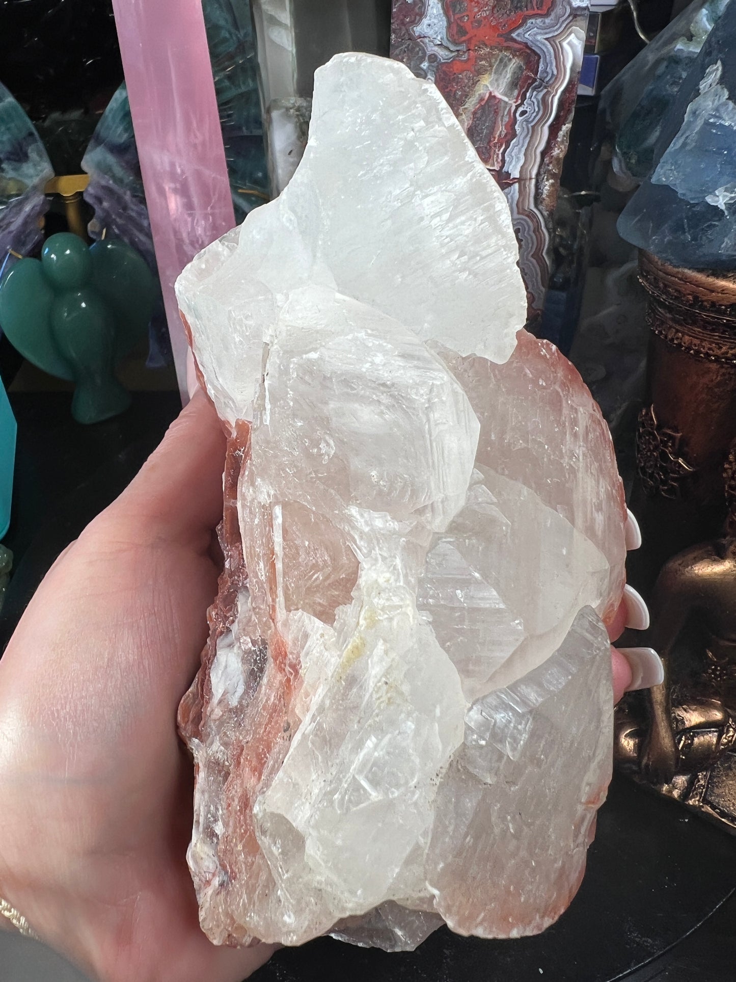 Red Calcite Large Hedgehog