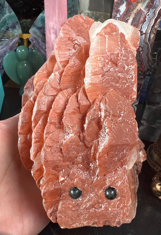 Red Calcite Large Hedgehog