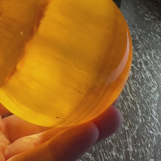 Yellow Fluorite Sphere