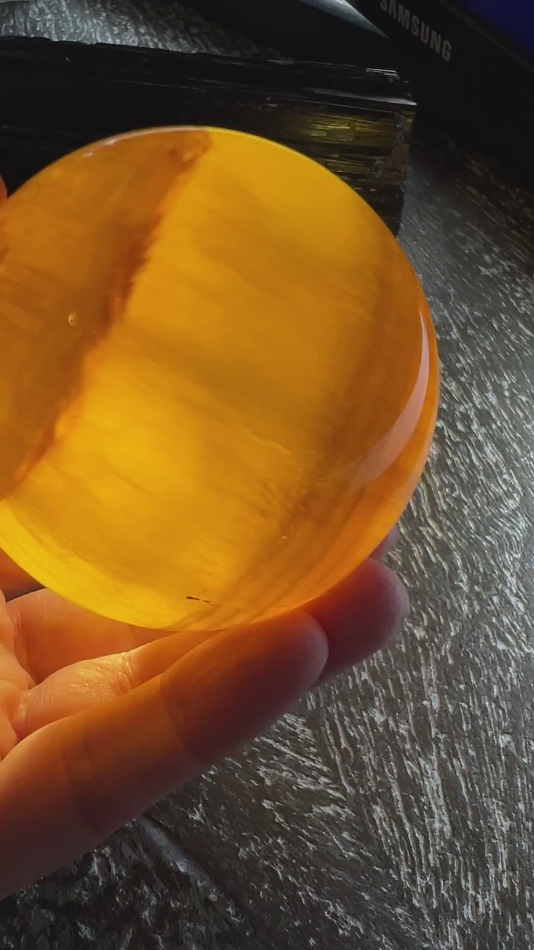 Yellow Fluorite Sphere