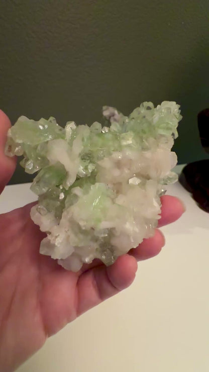Terminated Green Crystalline Apophyllite Specimens