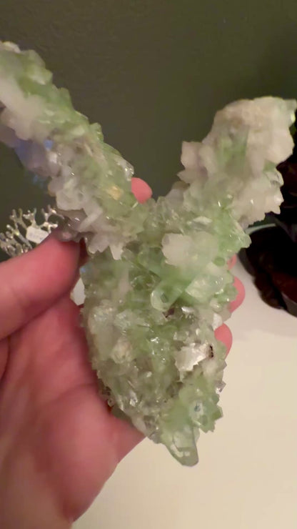 Terminated Green Crystalline Apophyllite Specimens